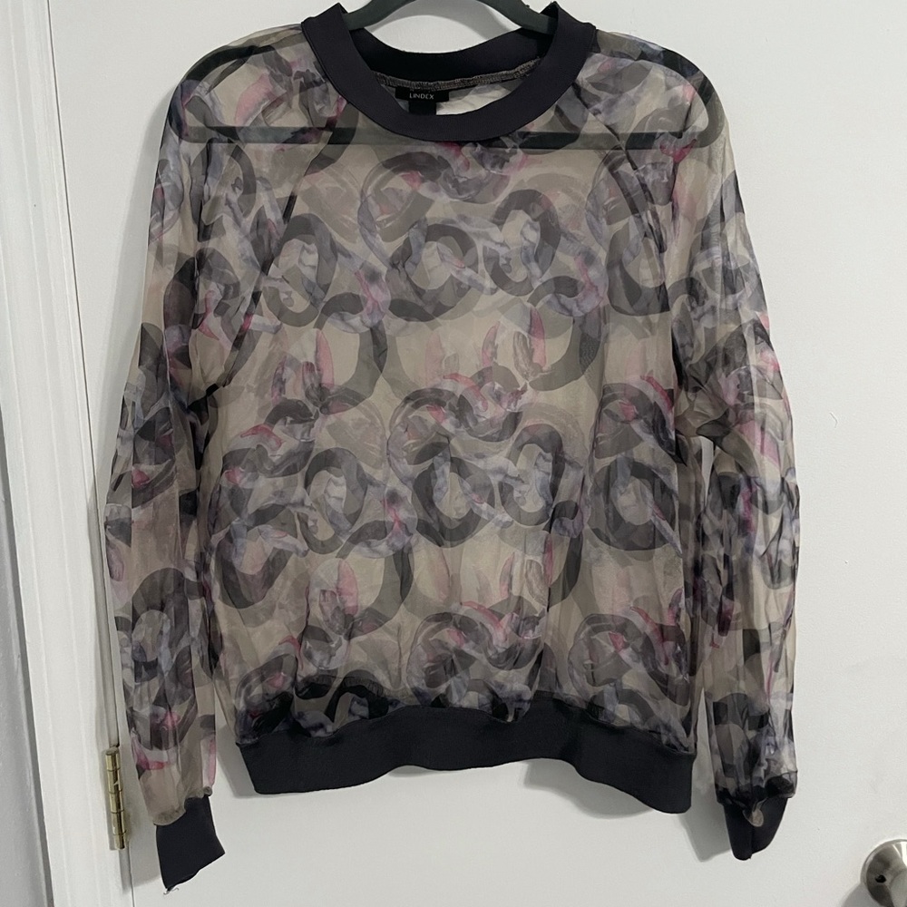 Lindex (H&M) Long Sleeve See through shirt Size L